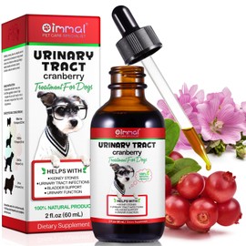 Dog UTI Treatment - Urinary Tract Infection Treatments, Kidney+Bladder Support Supplement, Natural Cranberry Extract for Dogs, Supports Urinary and Digestive Health (2 Fl Oz)