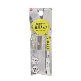 Kutsuwa RB032-10P Pencil Cap with Sharpener, Clear, Pack of 10