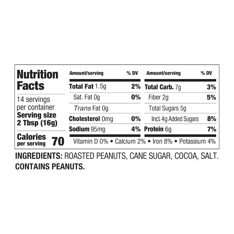 PBfit 8 Ounce Peanut Butter Powder Chocolate Flavor, Cocoa Powdered