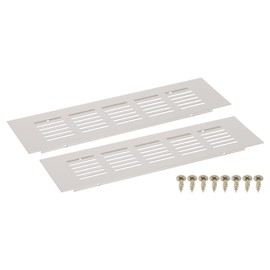 sourcing map 2Pcs Rectangle Ventilation Grille Aluminum Alloy Mesh Air Vent Covers, 225x60mm