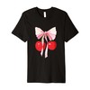 Coquette Bows with cherries Cute Coquette girl clothes Premium T-Shirt