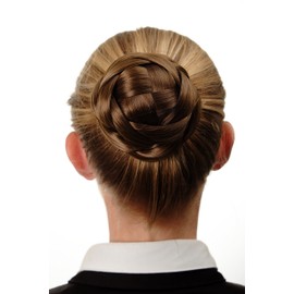 WIG ME UP - Q399D-12 Hairbun Hairpiece bun hair knot braided knotted traditional custom Bavaria East Europe Gold Brown
