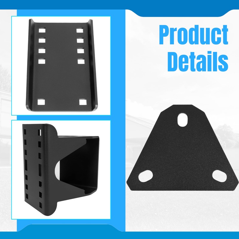 KUAFU Jack Stand Bracket Bolt-On Relocation Set for Trailer 3-Bolt
