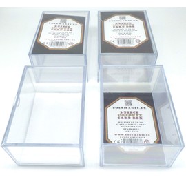docsmagic.de 4 x 2-Piece Card Box 250-Count Slide - Clear Acrylic Deck Storage - Card Box Transparent