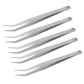 Shanrya Pinzas de Costura Curvas, Peso Ligero Punta Fina Curvada, Superficies de alisado para Manualidades de Bricolaje para máquina de Coser