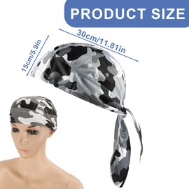 IKOPFLN Fashionable Bandana Cap, Bandana for Biking, Biking, Motorcycle, Unisex Headscarf with UV Protection, as Headband, Neck Scarf, Tube Scarf, Pirate Scarf Men, a