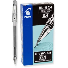 Pilot G-Tec-C4 Gel Rolling Ball Pens, Ultra Fine Point Bundle, 1 Dozen Blue, 1 Dozen Black