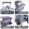 Rolling Clear Backpack, Heavy Duty See Through Bookbag, Transparent PVC
