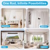 QINGYUN Extra Long No-Drill Tension Curtain Rod 40-166 Inches (4-14Ft),