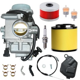 FINDCARB TRX350 Carburetor Fit for Honda Rancher 350 TRX350TM TRX350TE TRX350ES TRX350FE TRX350FMTE 2000-2006 Parts ATV 4 Wheeler with Oil Air Filter