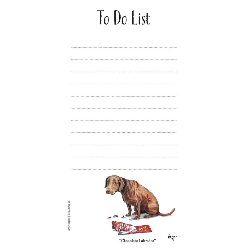 to Do List Magnetic Notepad. Working Dogs by Bryn Parry
