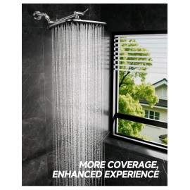 Veken 11.8" Rain Shower Head, Rectangular Rainfall Showerhead with 11" Stainless