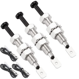 MACHSWON 3Pcs Car Door Pin Switch 12VDC 20A Car Hood Jamb Auto Alarm Security Adjustable Momentary ON Off for Trunk