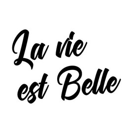 Vinyl Wall Art Decal - La Vie Est Belle - 15" x 23" - Life is Beautiful Quote for Home Living Room Bedroom Sticker Decor - Teens Adults Peel and Stick Apartment Work Office Adhesive Decals