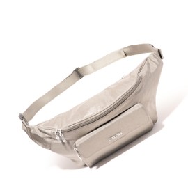 Baggallini Modern Everywhere Waistpack Sling Large/XL - 17x7 inch Fanny Pack for Women - Crossbody Belt Bag,Sterling Shimmer