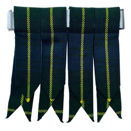 AAR Tartans Kilt Flashes with Heavy Buckle Elastic Adjusters Fit, Standard Size