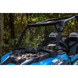 SuperATV Full Windshield for 2019+ Polaris RZR XP Turbo/XP 4 Turbo | 1/4” Scratch-Resistant Light Tint Polycarbonate | Preinstalled Bulb Seal | USA Made
