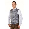 Mario Elegant Costume Gilet Silver Grey/Dark Blue with Elegant Pattern