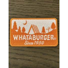 Embroidered Whataburger iron on patches for clothing or hats