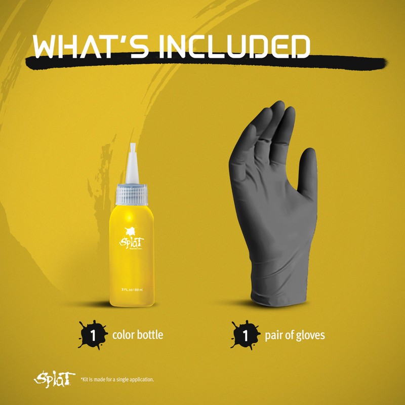 SPLAT – Lemon Drop, Semi-Permanent Hair Color (Yellow) Complete Kit