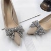 SAFITOYA 2 Pcs Crystal Rhinestone Bow Patches Shoe Charms, Knot