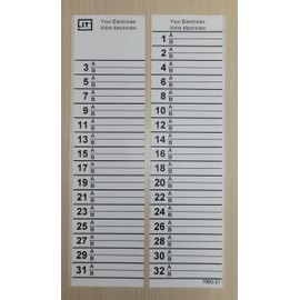 Littversions 32 Circuits 2 Pack Replacement for Siemens Electrical Circuit Breaker Fuse Panel Directory Labels DIRBLK