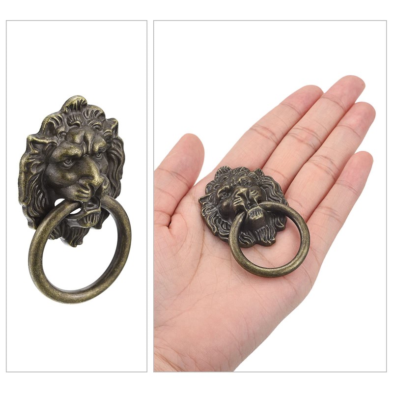 sourcing map Pack of 6 Lion Drawer Pulls 1.57 x