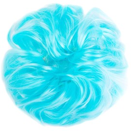 Lelinta Hair Bun Extensions Wavy Curly Messy Donut Chignons Hair Piece Wig Hairpiece Sky Blue
