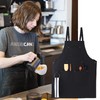 Muulaii Canvas Chef Apron, Cross Back Apron for Men Women