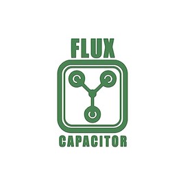 Flux Capacitor Sticker Vinyl Decal Notebook Car Laptop 3.5" x 5.5" (Green)