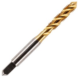 Rennie Tools - M6 x 1.0 Spiral Flute Tap HSS M2 Titanium (TiN) Coated 6mm Thread. Metric Hand/Machine Screw Tap Metric Coarse. for Tapping Blind Holes. Pack of 1