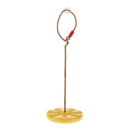 Heavy Duty Plastic Disc Tree Swing with PE Rope for Kids Children Outdoor Play Equipment Yellow