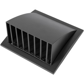 Vent Systems Anthracite 150 mm / 6" inch Exhaust Vent Cover - Louvered Dryer Cover - Vent Hood Cap - One-Directional Plastic Air Supply Grille - Non Return valve - Outlet Cowl Air Vent Grille