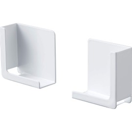 Yamazaki Industries 4981 Magnetic Bathroom Tablet Holder, White, Approx. W: 2.0 x D: 1.0 x H: 2.0 inches (5 x 2.5 x 5 cm), Tower Type, Secure Grip, Fits Various Sizes