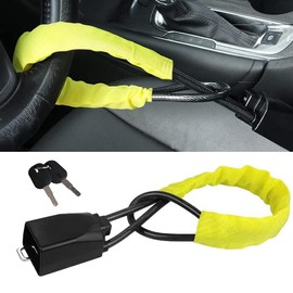 Steering Wheel Lock The Club Car Anti Theft Seat Belt Security Anti-Theft Handbag Fit Most Cars Vehicle Prevention with Key for Vehicles Truck SUV Van