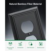 6-Pack Duplex Outlet Cover Plate, Decorative Matte Black Switch Plates