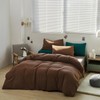 KAREVER Brown 3Pcs Bedding Set (Twin) - Chestnut Brown Comforter,