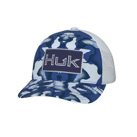 HUK Unisex KC Scott Trucker, Anti-Glare Snapback Fishing Hat for Kids, Phantom Scales-Set Sail
