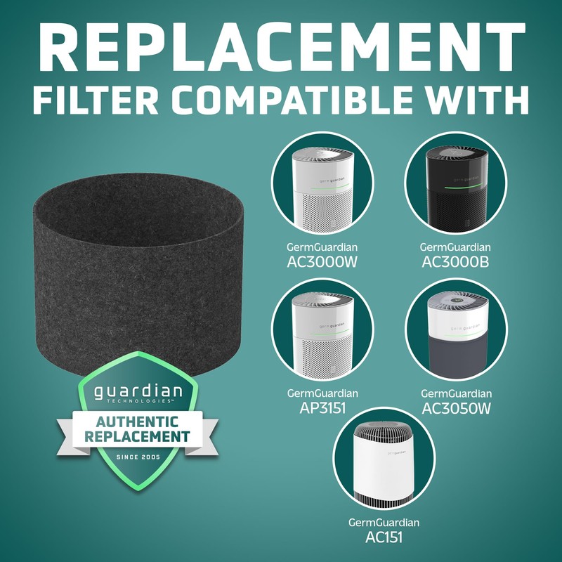 GermGuardian FLT15CB4 Genuine Carbon Filter Replacements for AirSafe Series and