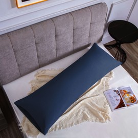 Cushion Cover 50 x 135 cm, Set of 2 - Premium Microfibre Super Soft Cushion Cover 50 x 135 cm - Dark Blue