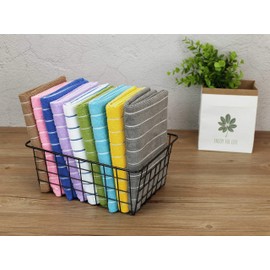 gryeer Microfibre Tea Towels - Pack of 8 (Stripe Designed Grey and White Colours) - Soft, Super Absorbent and Lint Free Kitchen Towels, 45 x 65 cm