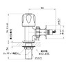 SANEI Y5050TV-13 Branch Shut-off Valve for Dishwashers, One-touch Hose Connection,