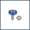INFINAUTO 20pcs Motorcycle Blue Fender Bumper Washer Bolt Nuts Kit