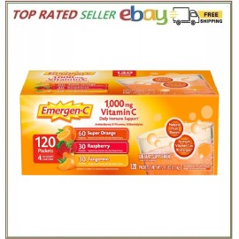 Emergen-C Vitamin C 1000 mg Variety Pack Drink Mix, 120 Packets