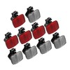 Partuto 10 Pcs Universal Cycling Reflector Kit - Plastic Red