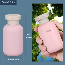 UMETASS Travel Bottles for Filling, Leak-Proof Travel Time Set, Travel-Size Shampoo Container with Flip-Top Lid, Empty Travel Bottles (Pink, 100 ml)