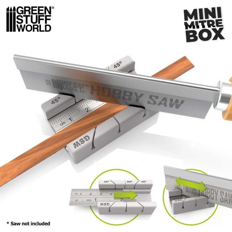 Green Staff World GSWD-12936 Mini Miter Box Saw Cutting Guide