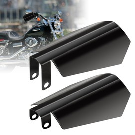 Sidaqi 2PCS Motorcycle Handguards Gloss Black Coffin Cut Hand Guards Compatible with Harley Sportster Touring Street Glide Road King Electra Glide 2007-2023 for Cable Clutch Style (Large)