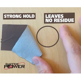 Gaffer Power Real Professional Grade Gaffer Tape USA Made | No Residue | Non Reflective | Multipurpose| Durable & Versatile | Weather Resistant | Heavy-Duty | Securing | Brown, 2 in X 30 Yds