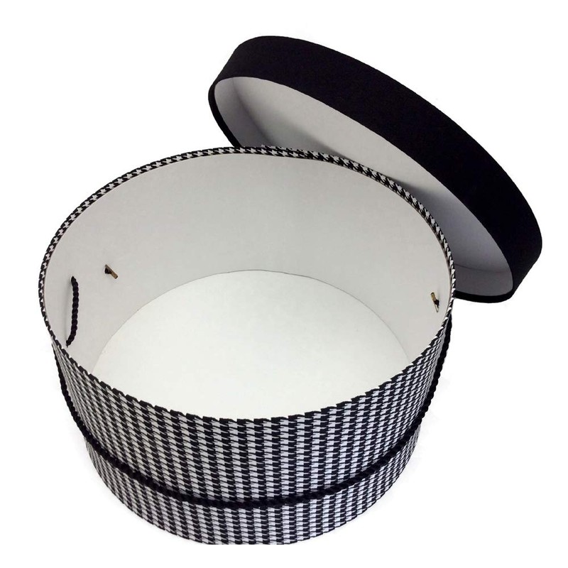 Sarah's Hat Boxes Classic Houndstooth Hat Box – 21.5" x